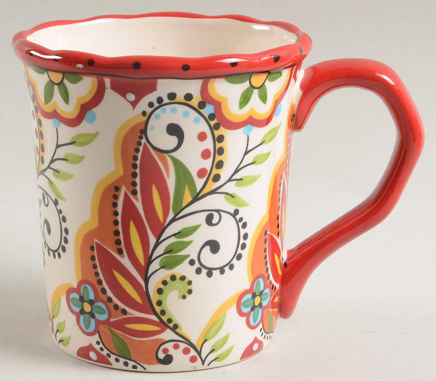 Bocca Red Mug by Tabletops Unlimited-1