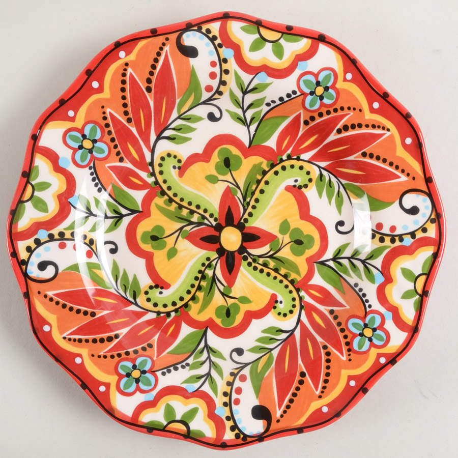 Bocca Red Salad Plate by Tabletops Unlimited-1