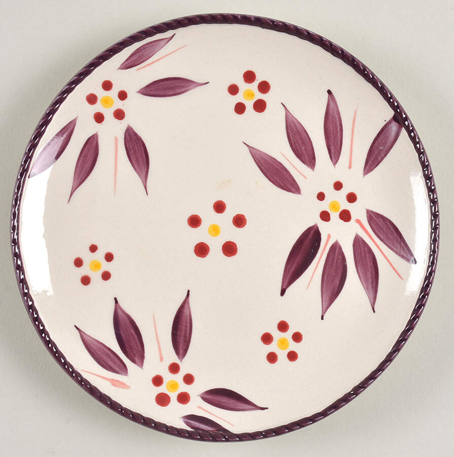 Old World Eggplant Coupe Bread & Butter Plate by Temp-Tations-1