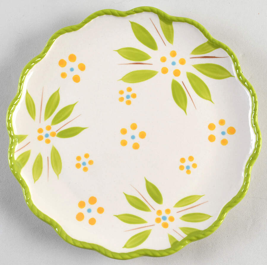Old World Lime Green Salad Plate by Temp-Tations-1