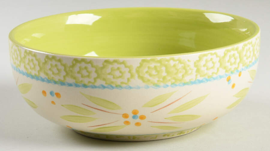 Old World Lime Green Soup/Cereal Bowl by Temp-Tations-1