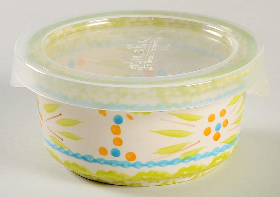 Old World Lime Green Ramekin & Plastic Lid by Temp-Tations-1