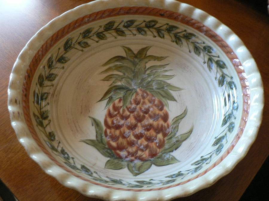 Provincial Pineapple 12" Large Salad Serving Bowl by Tabletops Unlimited-1