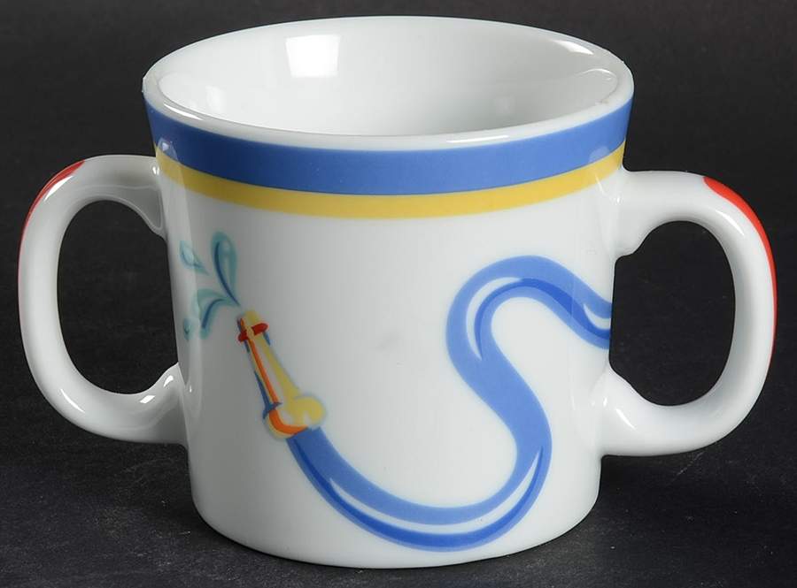 Fire Station-Blue Child's Mug by Tiffany-1