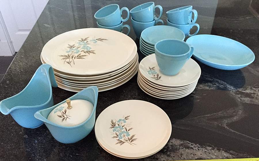 Bridal Blue Bread & Butter Plate by Taylor, Smith & Taylor (Ts&T)-1