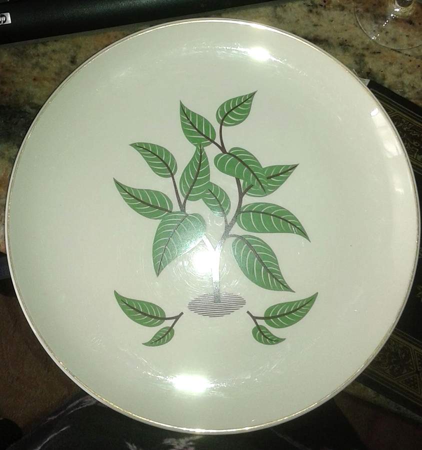 Coffee Tree (Gold Trim) Dinner Plate by Taylor, Smith & Taylor (Ts&T)-1