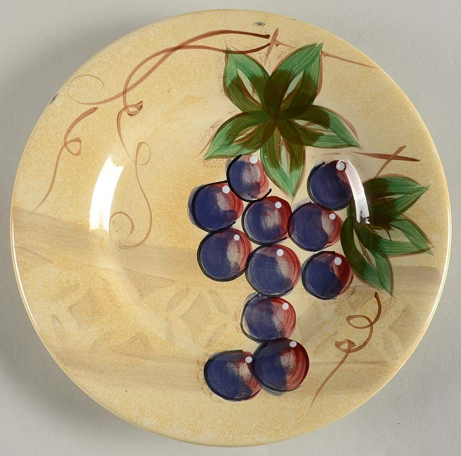 Rustic Grapes Salad Plate by Tabletops Unlimited-1