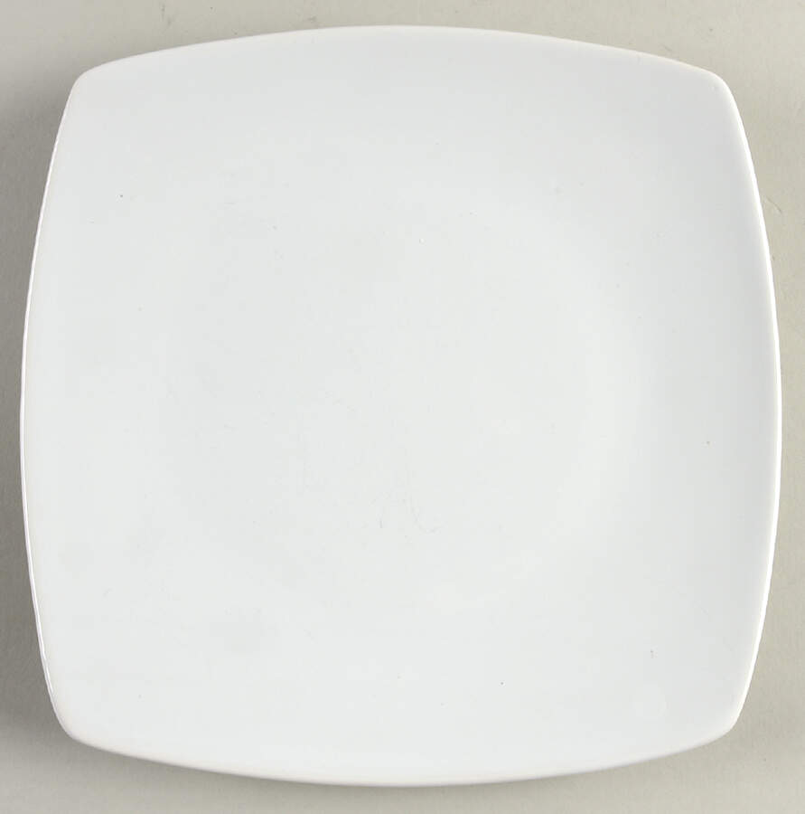 White Soft Square Dinner Plate by Threshold-1