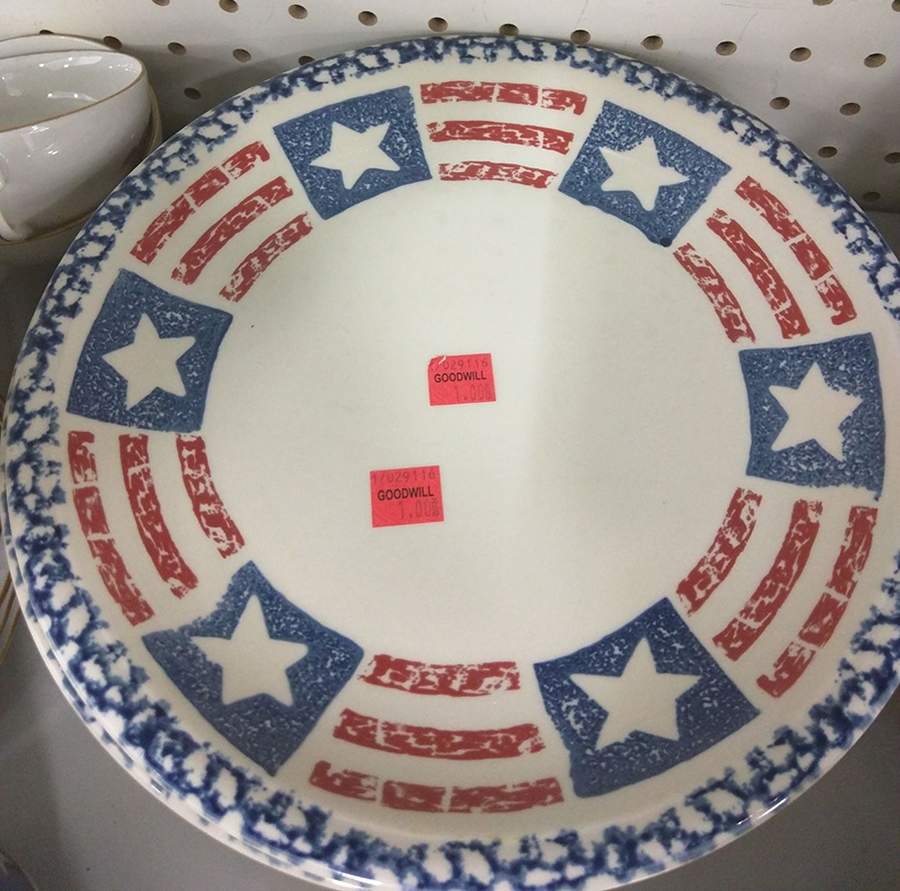 Old Glory Dinner Plate by Tienshan-1