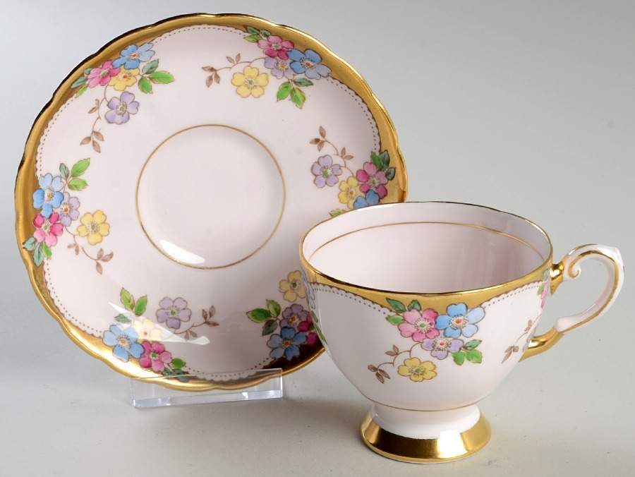 8705h Footed Cup & Saucer Set by Tuscan - Royal Tuscan-1