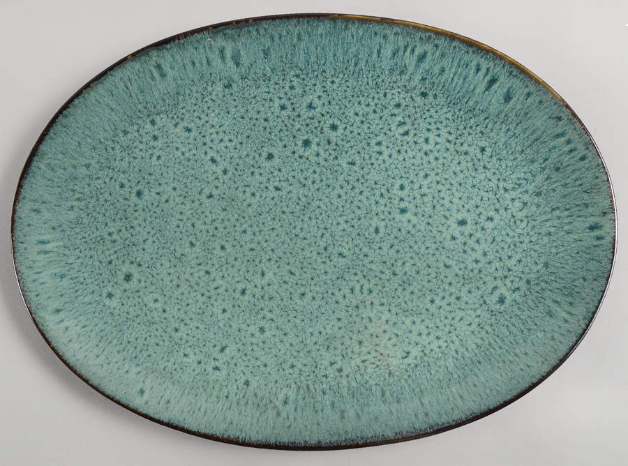 Belmont Green 15" Oval Serving Platter by Threshold-1