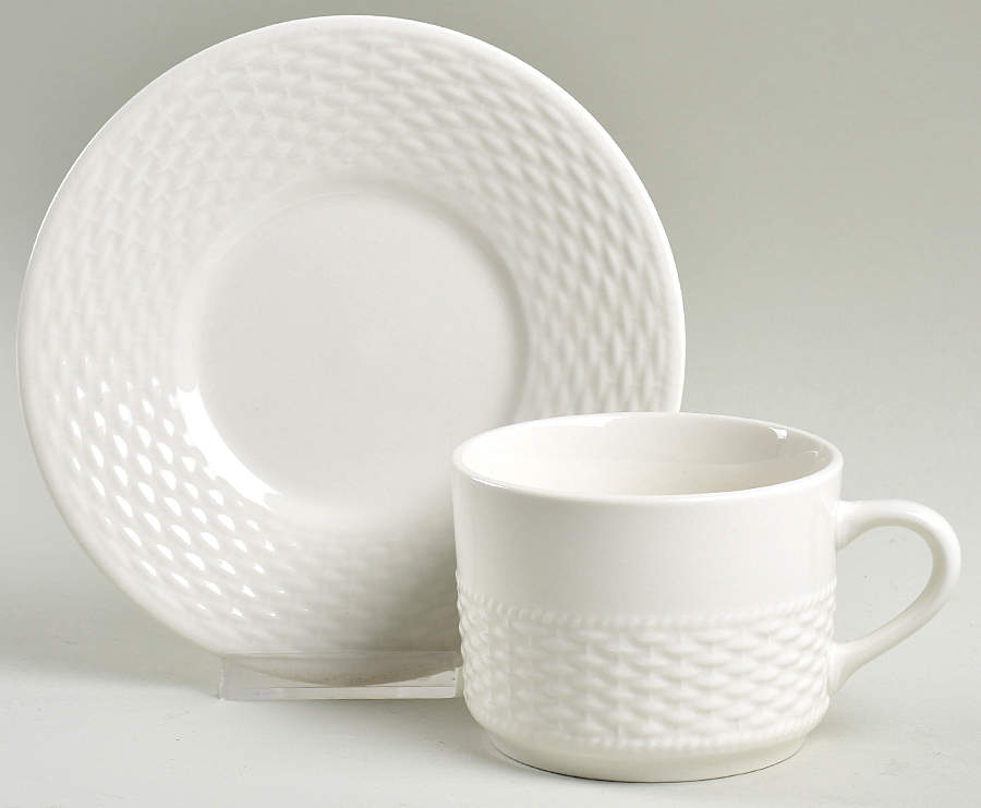 Capri Flat Cup & Saucer Set by Tabletops Unlimited-1