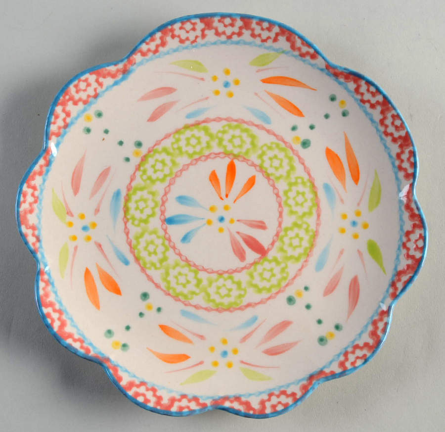 Old World Springfetti Scalloped Salad Plate by Temp-Tations-1