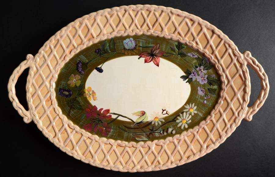 Alouette Collection, The 16" Oval Handled Platter by Tracy Porter-1