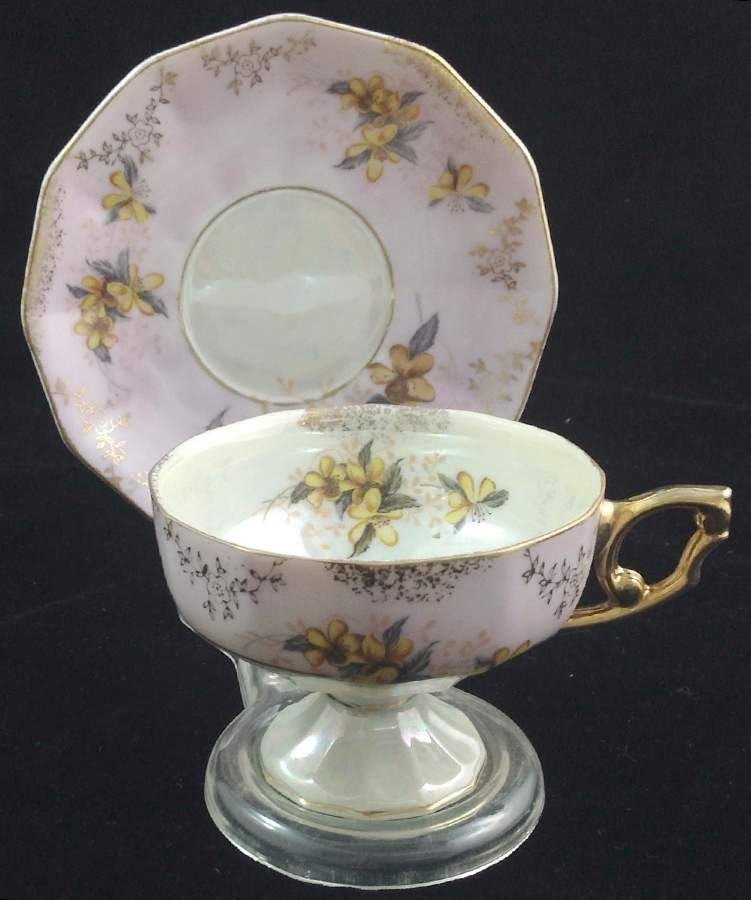 N3105 Footed Cup & Saucer Set by Tilso (Japan)-1