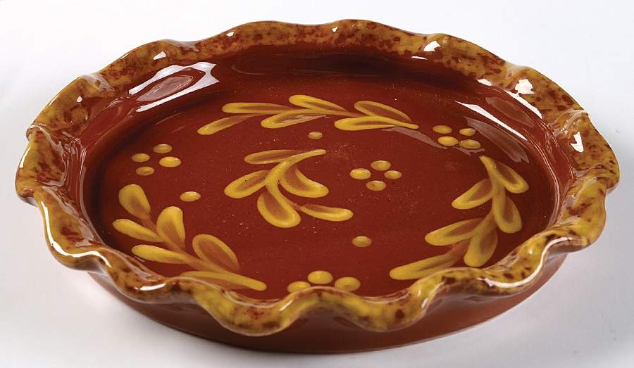Folk Leaf Brown Open Candy Dish by Three Rivers-1