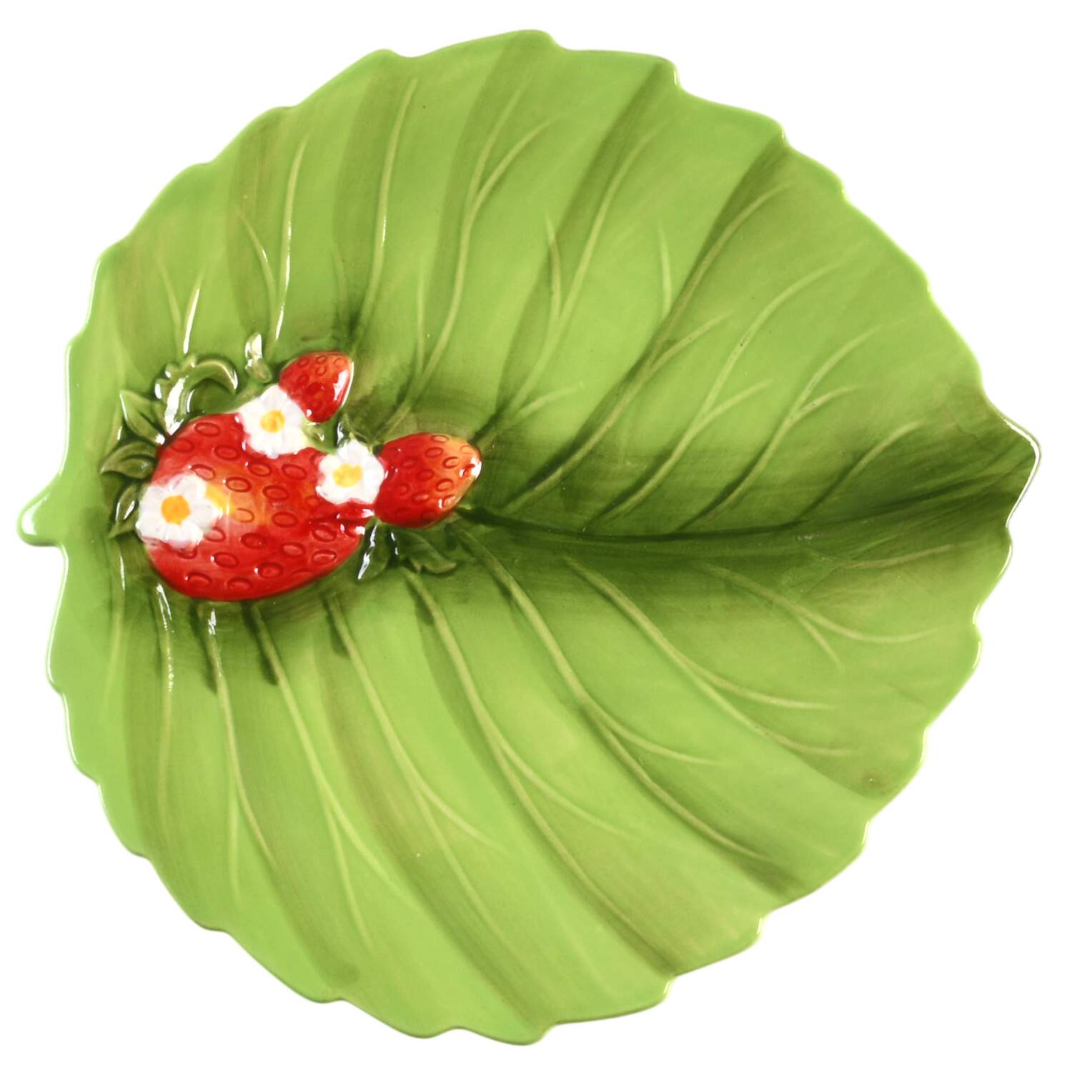 Figural Fruit Strawberry Salad Plate by Temp-Tations-1