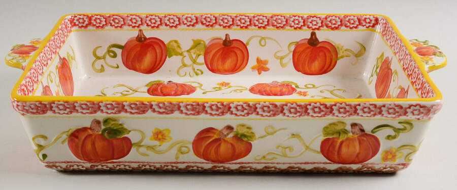Pumpkin Patch 15" Rectangular Baker by Temp-Tations-1