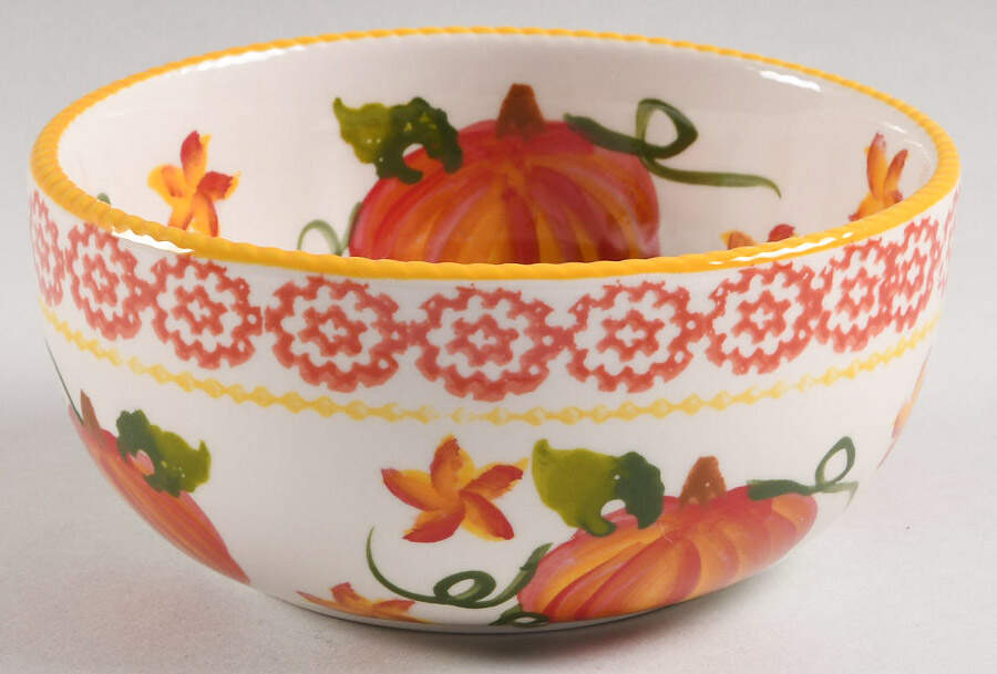 Pumpkin Patch Coupe Cereal Bowl by Temp-Tations-1