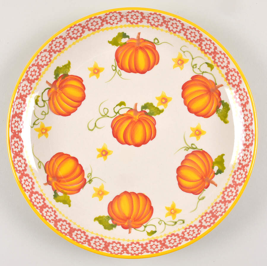 Pumpkin Patch Dinner Plate by Temp-Tations-1