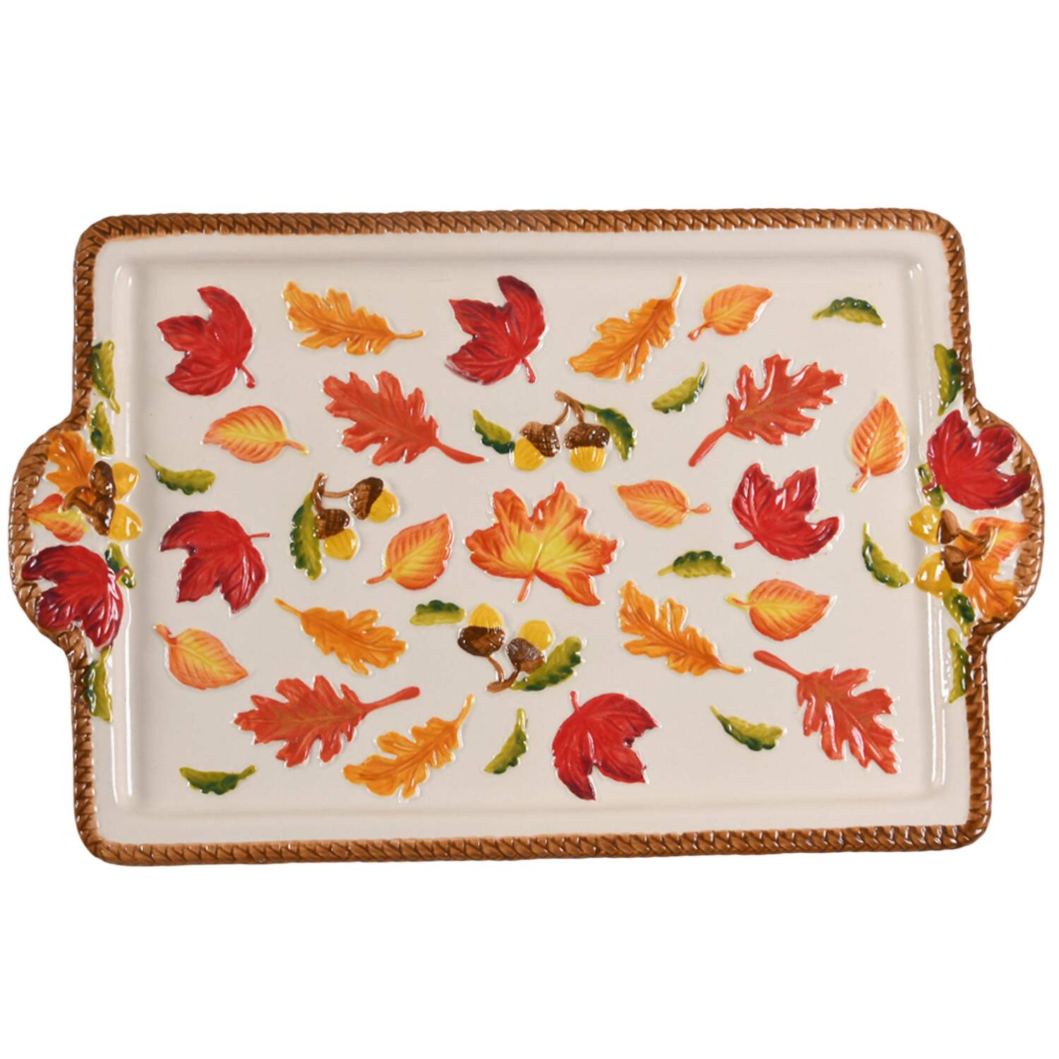 Harvest (Embossed) 15" Rectangular Tray by Temp-Tations-1