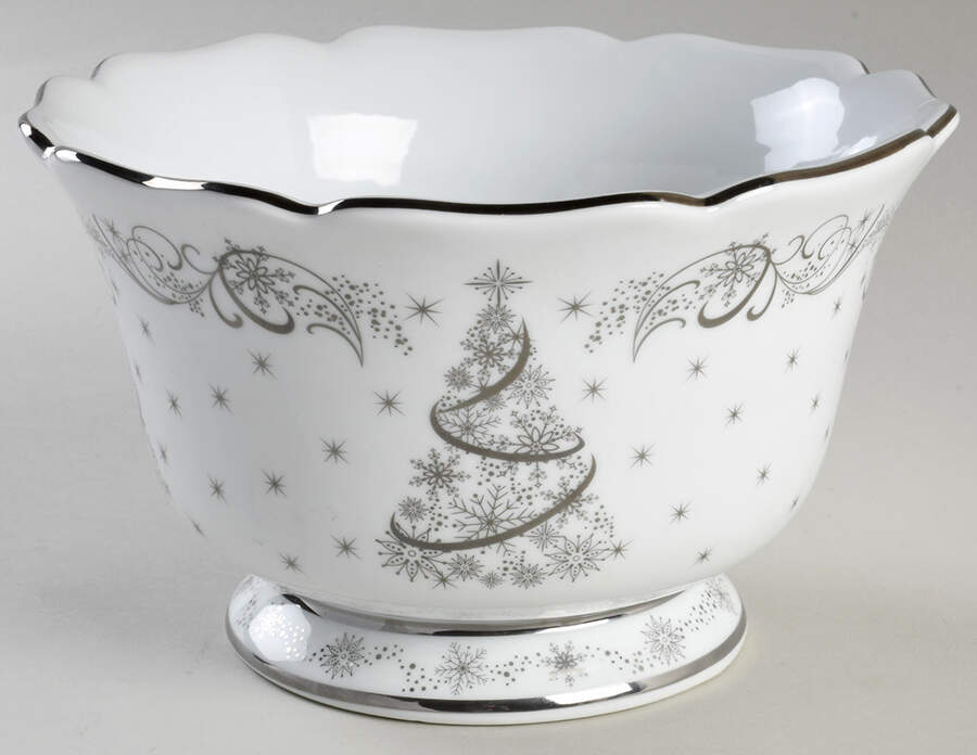 Metallic Christmas Eve 8" Round Serving Bowl by Temp-Tations-1