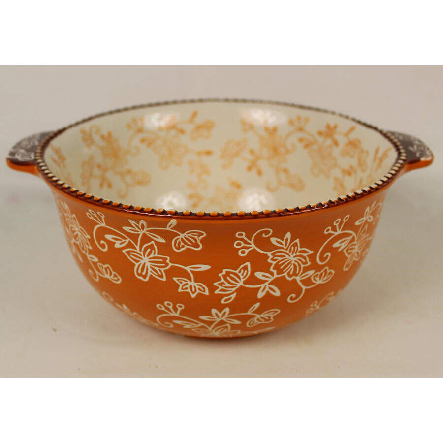 Floral Lace Spice 9" Round Handled Baker by Temp-Tations-1