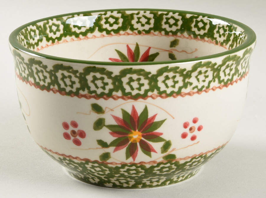 Old World Poinsettia 5" Mixing Bowl by Temp-Tations-1
