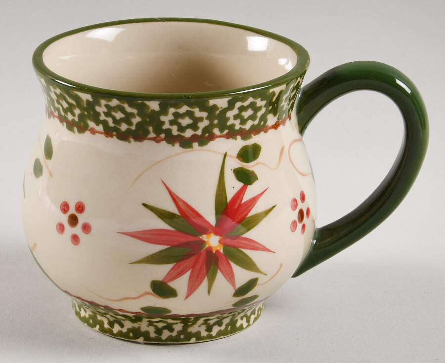 Old World Poinsettia Mug by Temp-Tations-1