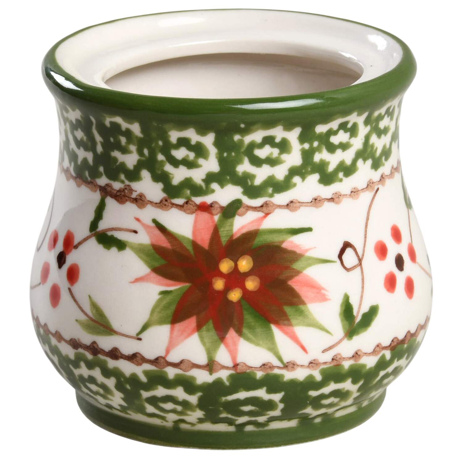 Old World Poinsettia Lid for Sugar Bowl by Temp-Tations-1