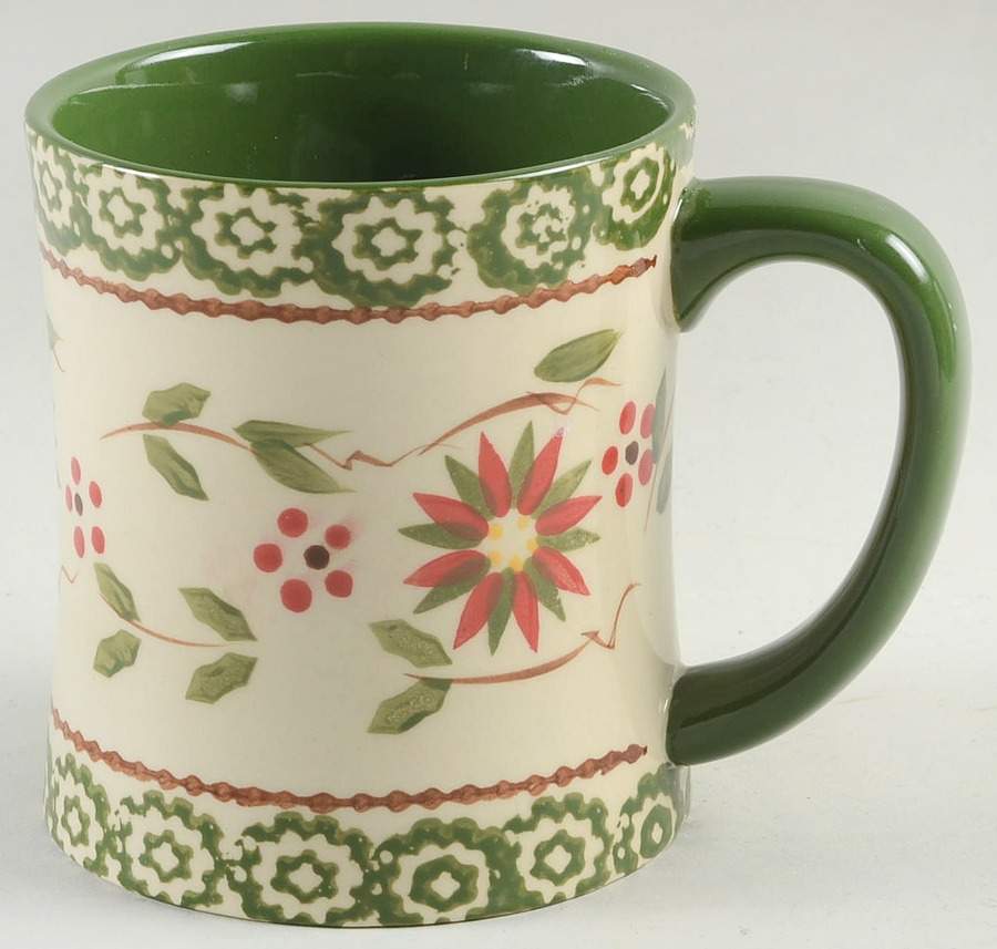 Old World Poinsettia Mug by Temp-Tations-1