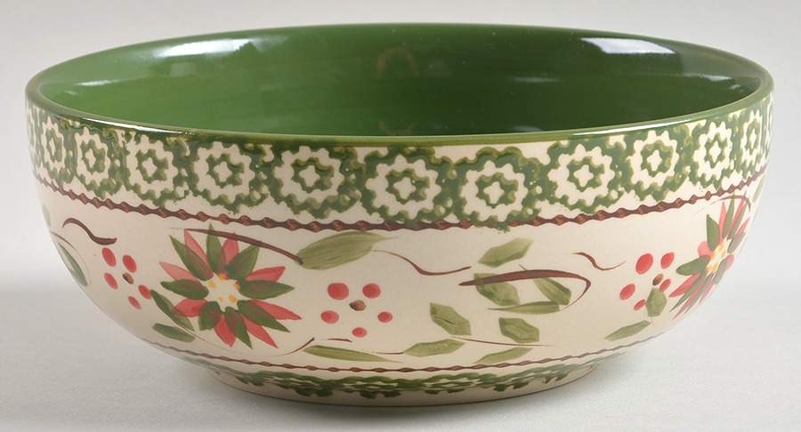 Old World Poinsettia Soup/Cereal Bowl by Temp-Tations-1