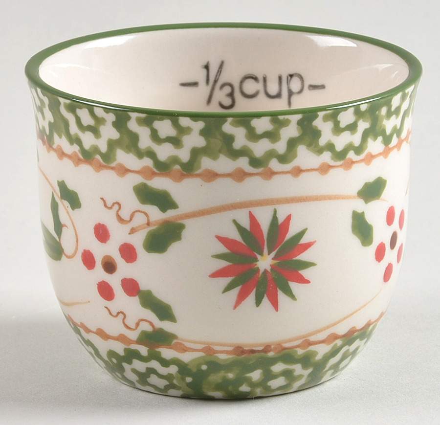 Old World Poinsettia 1/3 Cup Measuring Cup by Temp-Tations-1