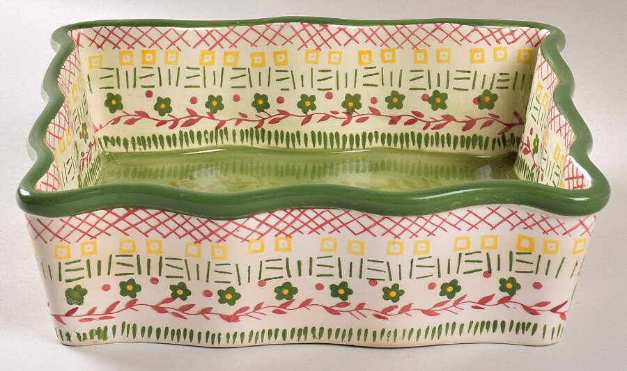 Tapestry Green 9" Square Baker by Temp-Tations-1