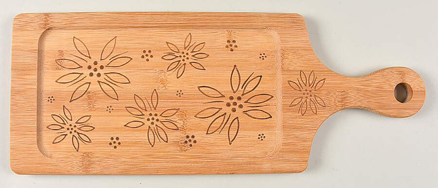 Old World Firework Fetti Handled Wood Bread Cutting Board by Temp-Tations-1