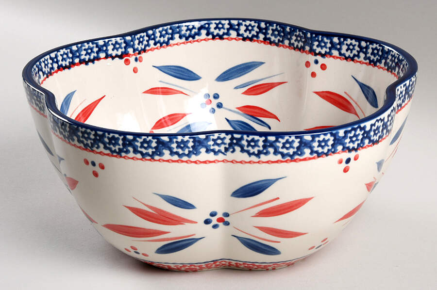 Old World Firework Fetti 10" Scalloped Bowl by Temp-Tations-1