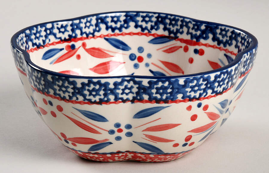Old World Firework Fetti 6" Ruffled Bowl by Temp-Tations-1