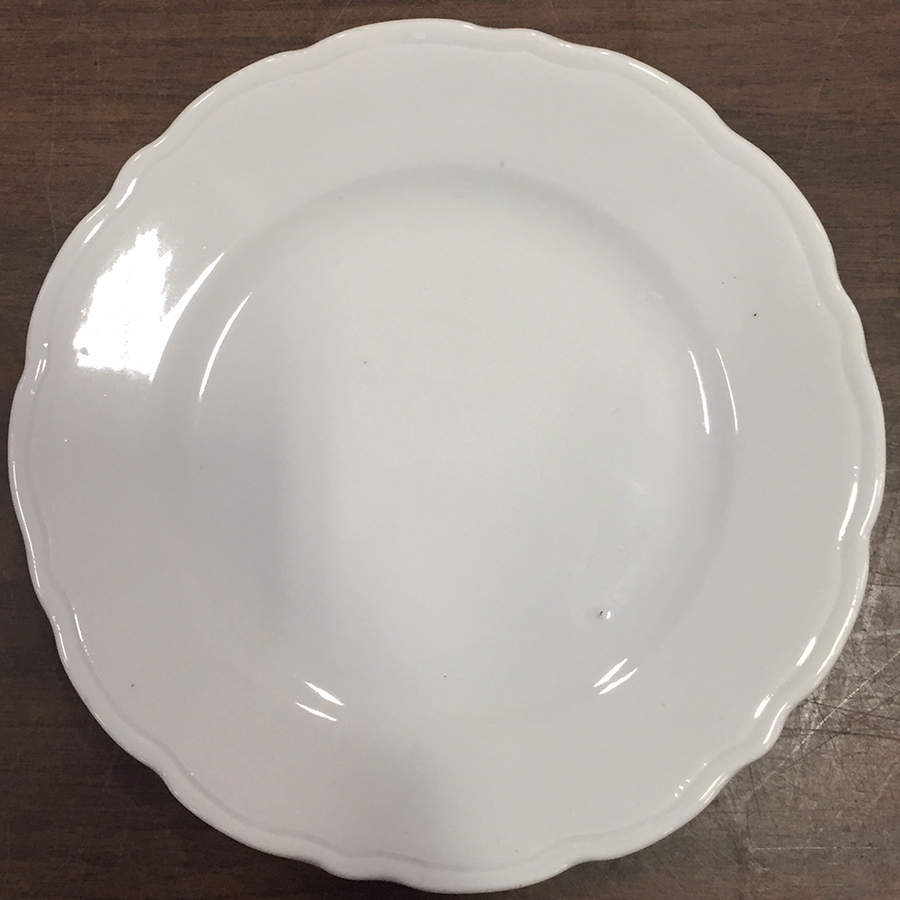 TEP34 (All White, Scalloped) Salad Plate by Tepco-1