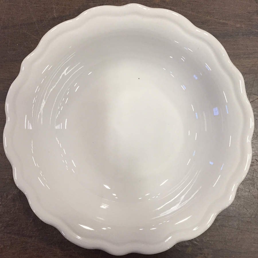 TEP34 (All White, Scalloped) Coupe Bread & Butter Plate by Tepco-1