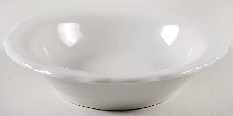 TEP34 (All White, Scalloped) Rim Cereal Bowl by Tepco-1