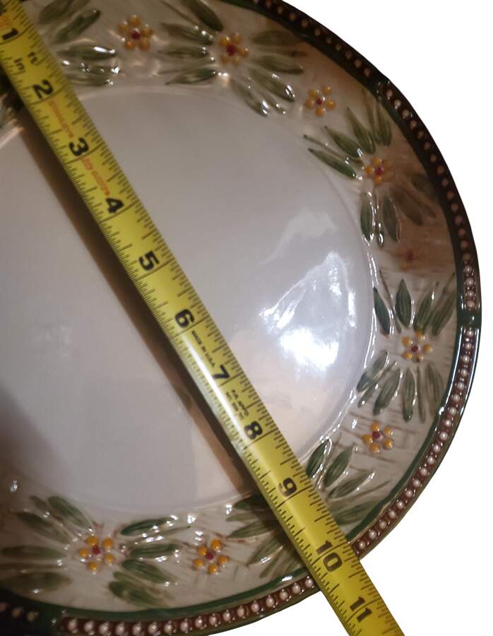 Old World Basketweave Green Dinner Plate by Temp-Tations-1