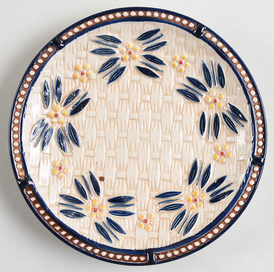 Old World Basketweave Blue Salad Plate by Temp-Tations-1