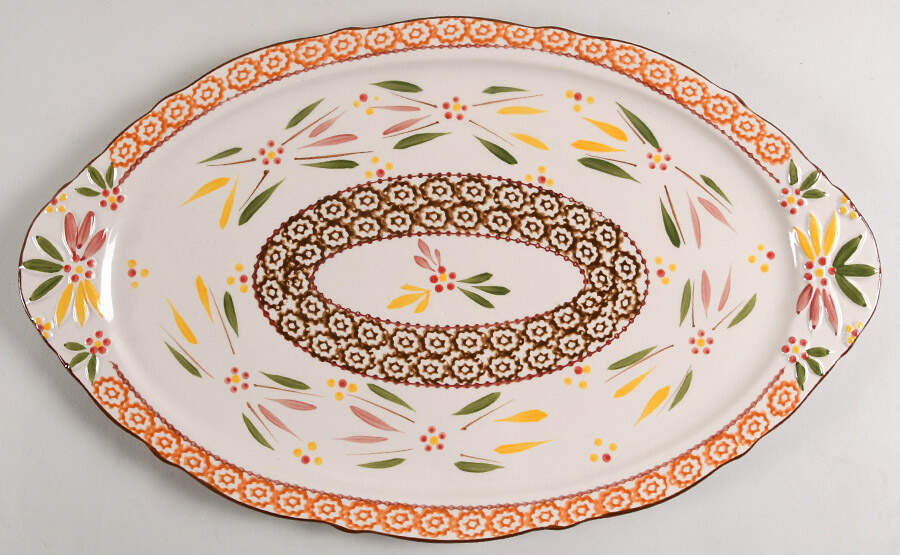 Old World Fallfetti 18" Oval Handled Platter by Temp-Tations-1