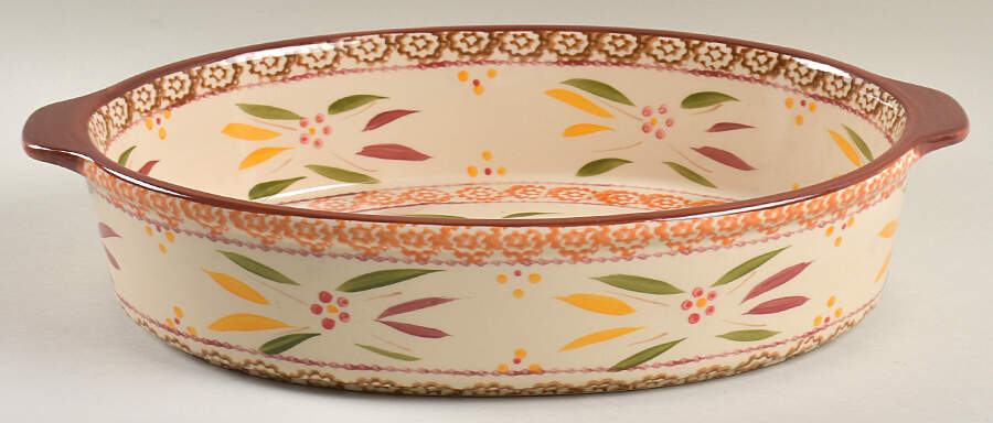 Old World Fallfetti 14" Oval Baker by Temp-Tations-1