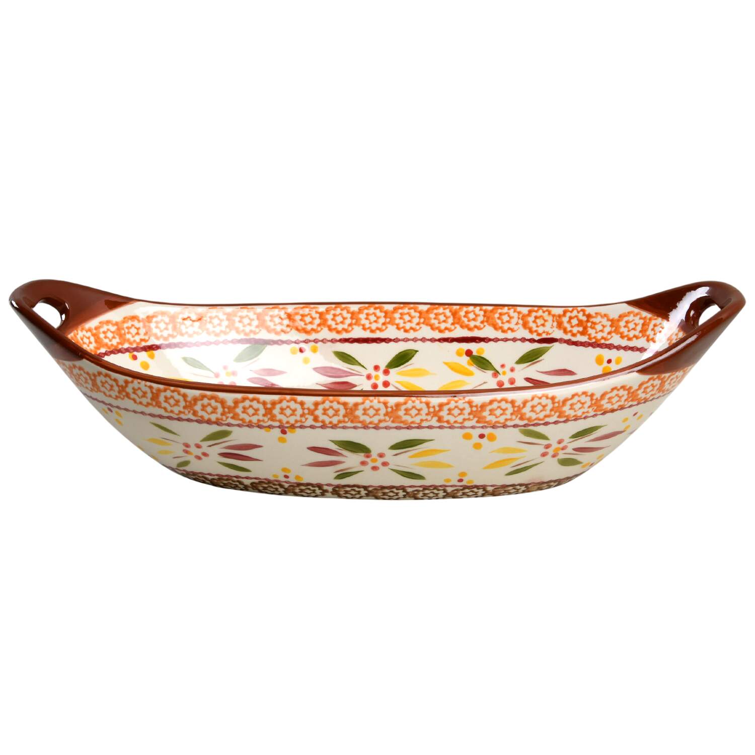 Old World Fallfetti 15" Oval Handled Bowl by Temp-Tations-1