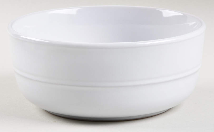 Double Line White Soup/Cereal Bowl by Ten Strawberry Street-1