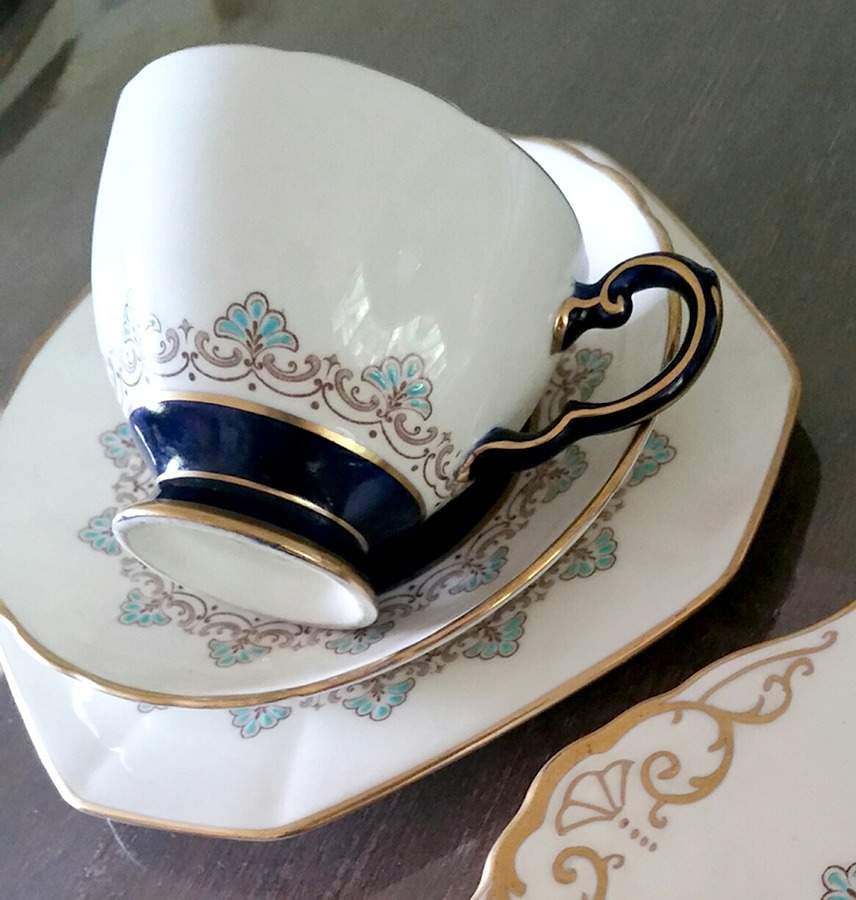 TUS219 Footed Cup & Saucer Set by Tuscan - Royal Tuscan-1