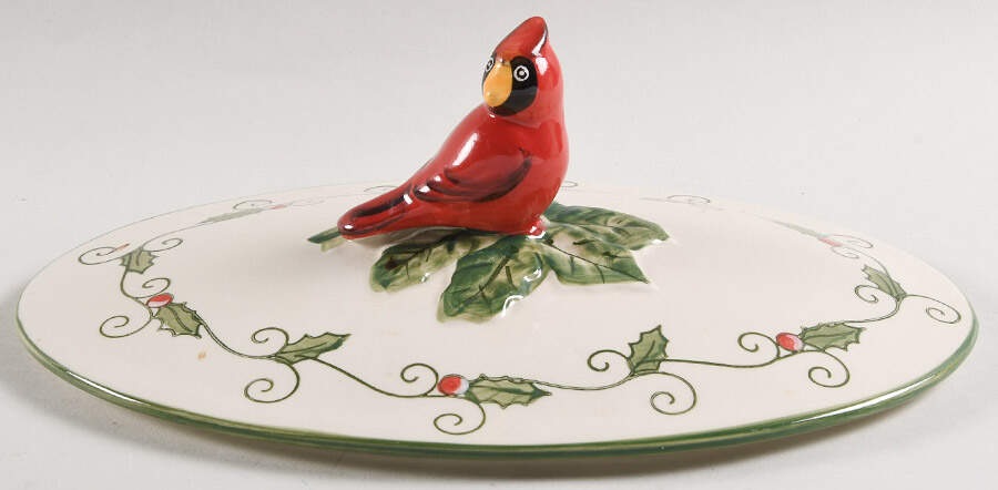 Cardinal Lid for 2 Quart Oval Covered Casserole by Temp-Tations-1