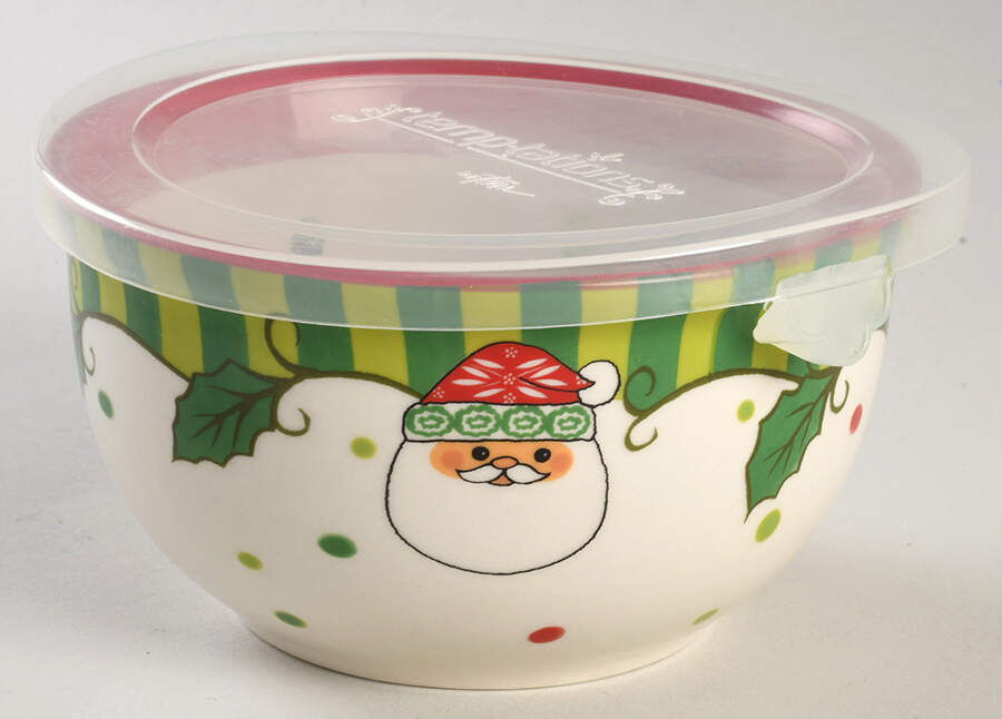 Winter Whimsy 5" Nesting Bowl & Plastic Lid by Temp-Tations-1