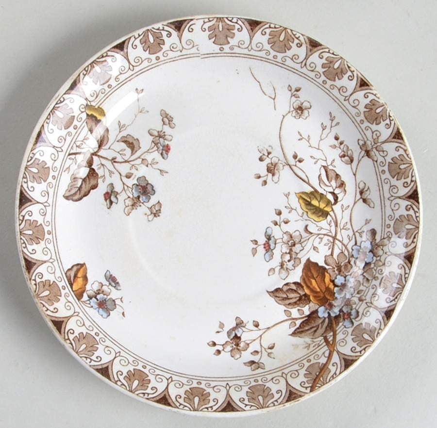 Rosaline (Brown-Multicolor) Saucer by Thomas Booth-1